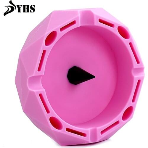 Creative Pink Ashtray with Luminous Silicone Gel Ashtray Cigarette Ashtray Outdoor Gift for lady