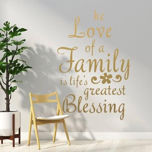 Creative love family blessing Waterproof Wall Stickers Wall Art Decor Nursery Room Decor Wall Decoration Murals