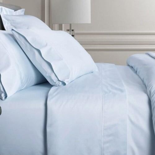 Large N PCs Set Sheet Duvet Cover Pillowcases 1000 TC 100% Egyptian Cotton Q Super K Size White Blue Silvery Colors Customize
