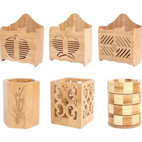 Cooking Wooden Utensil Set With Holder Includes Spatula Cooking/Mixing Spoon, Salad Spoon Fork With Holder