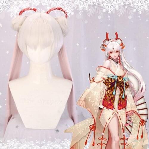 Game Onmyoji Cosplay Wigs Shiranui Cosplay Heat Resistant Synthetic Wig Hair Halloween Party Anime Cosplay Wig