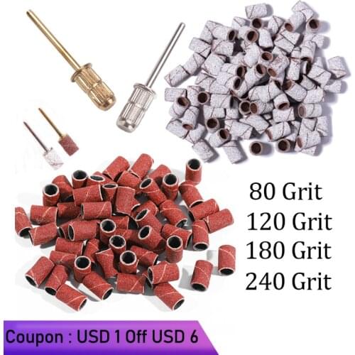 80#120#180#240# Nail Drill Bits Foot Care Polishing Manicure Gel Polish Remover Replacement Tools Cutter Zebra Sanding Bands