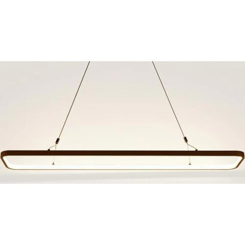 Modern simple rectangular aluminum chandeliers led lights modern office lights bar lamp coffee shop lamps led fixture lamps