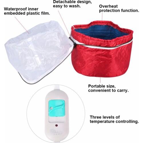 Three-Speed Adjustable Electric Heating Cap Hair Treatment Steamer Hair Mask Baking Oil Cap Hair Care Thermal Treatment SPA Cap