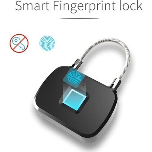 Ultra Light Keyless Door Lock Fingerprint Smart Padlock Fingerprint Lock 10 Fingerprints Anti-theft Electronic Password Lock