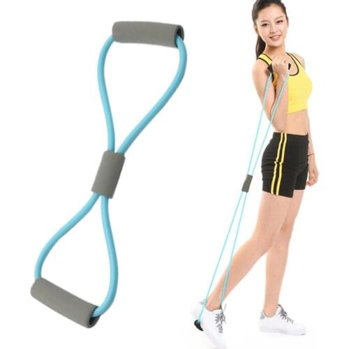 Yoga Gym Fitness Resistance 8 Word Chest Expander Rope Workout Muscle Trainning Rubber Elastic Bands For Sports Exercise