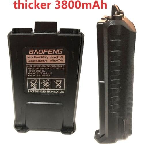 2pcs baofeng uv 5r battery charger baofeng accessories with bigger 3800mah Rechargeable Two Way Radio baofeng uv 5ra UV-5RE Plus