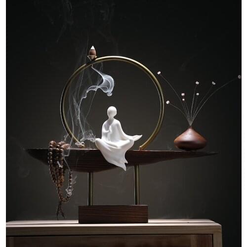 Backflow Incense Burner Holder Waterfall Gothic Decor Back Flow Incense Burner Smoke Quemador Incienso Gothic Decor