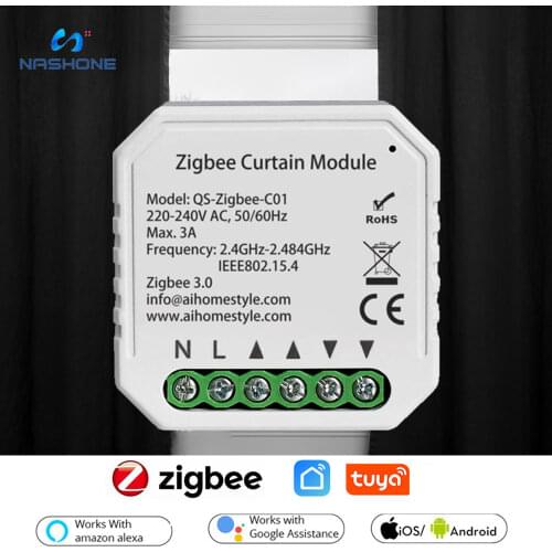 Zigbee Tuya Smart Home Automation 3.0 Zigbee Volet Roulant Wifi Roller Shutter Switch By Google Assistant Alexa