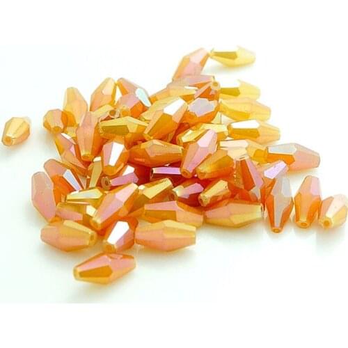 100 pieces exquisite 4x8mm Austrian Long Bicone crystal beads for Jewelry marking DIY necklace&Bracelet