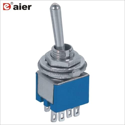 100PCS SMTS-202 DPDT ON-ON 6 pin toggle switch