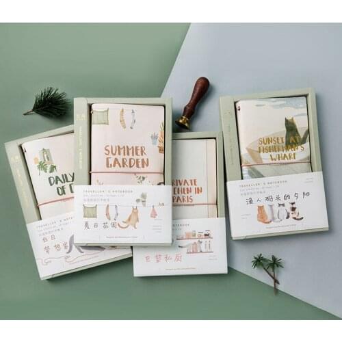 2021 Enw Travelers Notebook Traveler Leather Diary Handmade Note Book Journal Cowhide School Vintage Stationary A6 Mini