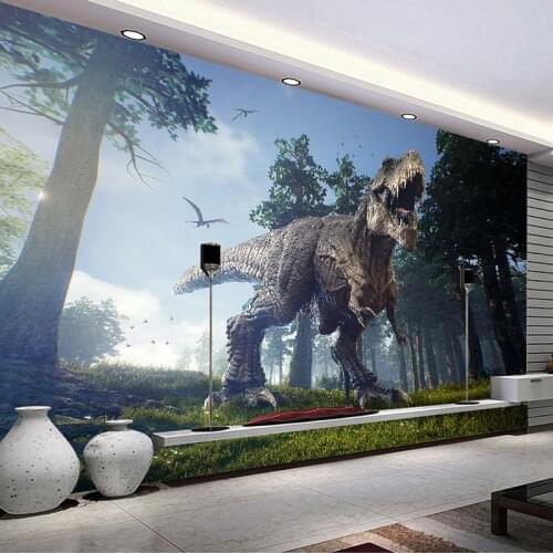 Custom 3D Photo Wallpaper Forest Dinosaur Stereoscopic Living Room Sofa TV Background Wall Decor Painting Large Mural Wallpaper