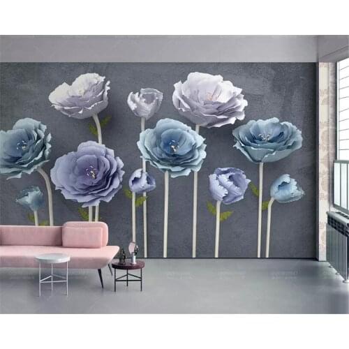 Beibehang Custom 3D Wallpaper High quality flowers modern Photo Wallpaper Wall Murals Home decoration Wall Art 3d wallpaper