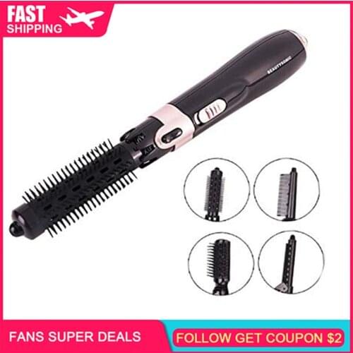 4 in 1 Hair Dryer Brush Automatic Rotary Hot Air Styler Brush Dryer Curling Rod Straight Hair Styling Comb