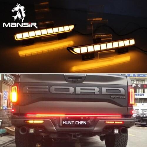 Car LED Rear bumper lights Assembly Rear Fog Lamp Auto Brake Reflector For Ford Raptor SVT F150 F-150 2016 2017 2018 2019 2020