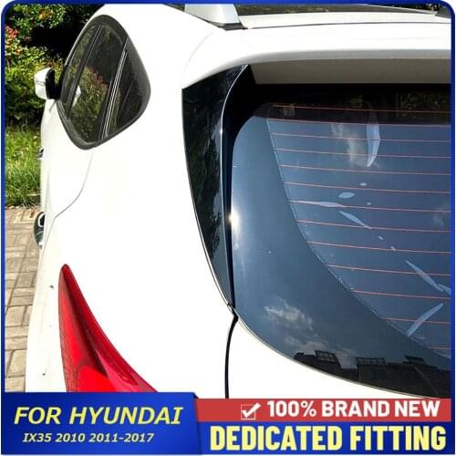 For Hyundai IX35 2010 to 2017 Car Rear Wing Side Spoiler ABS Material Tail Windshield Side Triangle Cover Trims Strips