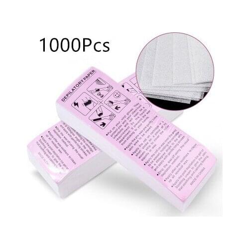 1000 Pcs/Set Depilatory Papers Nonwoven Cloth For Face Neck Arm Leg Body Hair Removal Wax Paper Beauty Tools High Quality