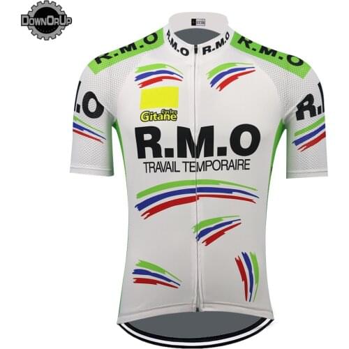 Retro Cycling Jersey Men Short Sleeve Bicycle Clothes Breathable Racing Wear MTB Triathlon Maillot Ciclismo Customized