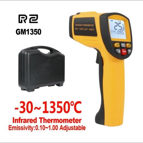 RZ Infrared Thermometer Non contact Digital Temperature Humidity Meter Handheld Outdoor Indoor Pyrometer Laser IR Thermometer