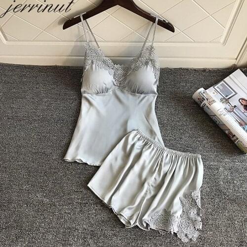 Женские атласные пижамы Jerrinut China At AliExpress
