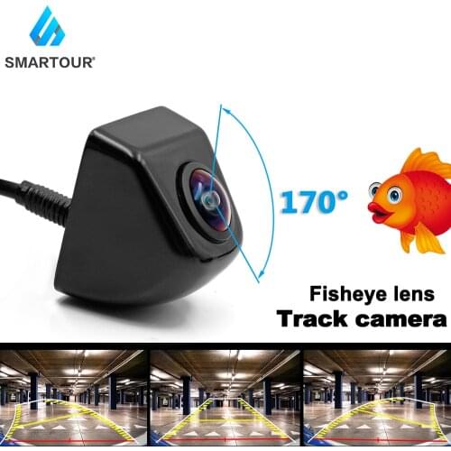 Fisheye Lens Intelligent Dynamic Trajectory Track Wide Angle CCD Universal Night Vision Waterproof Car Rear View Parking Camera
