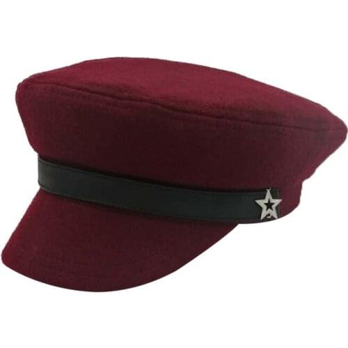 Hot Autumn Fashion Women Hat British Style Warm Black Retro Newsboy Caps Military Octagonal Cap Female Visor Caps