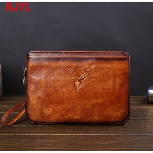 Clutches Mens Leather Handbags Men Bags Envelope Bags Fashion Casual Business Mobile Phone Bags Universal Soft Cotton 10