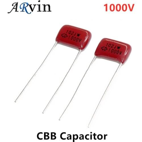 10Pcs CBB Capacitor 1000V 102J 222J 472J 104J 224J 1KV 0.001UF 1NF 1000PF 2.2NF 4.7NF 0.1UF 100NF 0.22UF 220NF