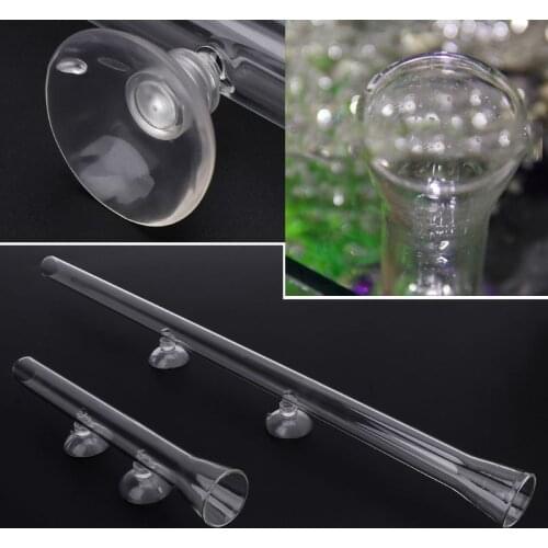 Aquarium Feeding Tube Shrimp Glass Feeder Suction Cup 3cm Thick Fish Tank Device Dish Transparent Equipment 200/450mm