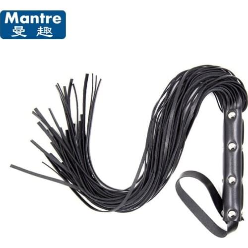 Leather Adult Game Sex Toys Clit Tickler Spanking Paddle Erotic Flogger Bondage Restraint Sex Products Black