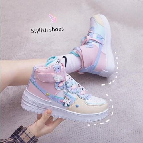 Fashion White Sneakers Women 2021 New Non-slip High Sneakers Platform Casual Sneakers Women Shoes For Women Sneakers size 35-42