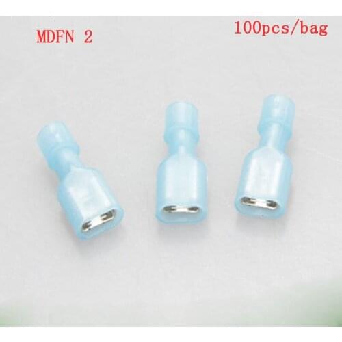 MDFN2 100pcs Nylon male and female Cable Connectors Crimp wire Terminals full-Insulating joints free shipping