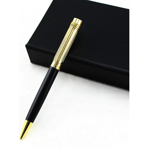 Pretty golden Pen Metal Medium 0.7mm Ballpoint Pen Gold Clip Pens Ball for School Student Office Business Writing Stationery