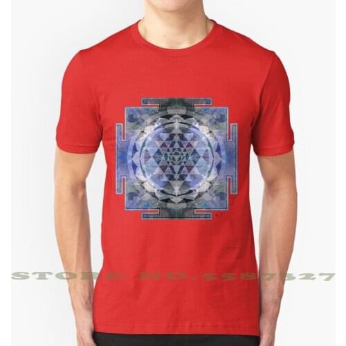 Sri Yantra Fashion Vintage Tshirt T Shirts Sri Yantra Mystic Metadron Cube Mandala Sacred Geometry Meditation Spiritual Circle