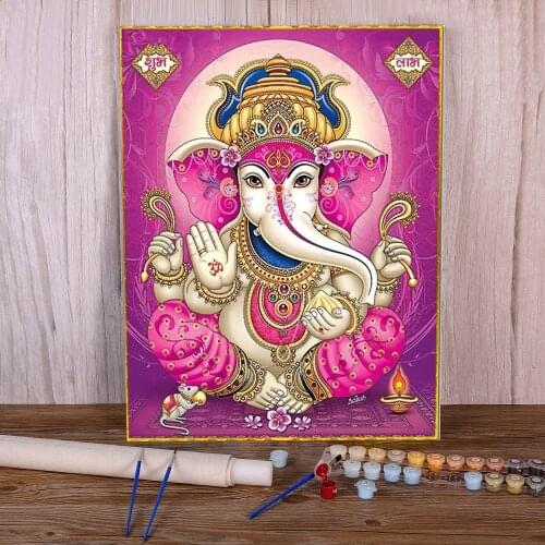 Region Ganesha Paint By Numbers Kit Oil Paints 40*50 Painting On Canvas Home Decor For Handiwork