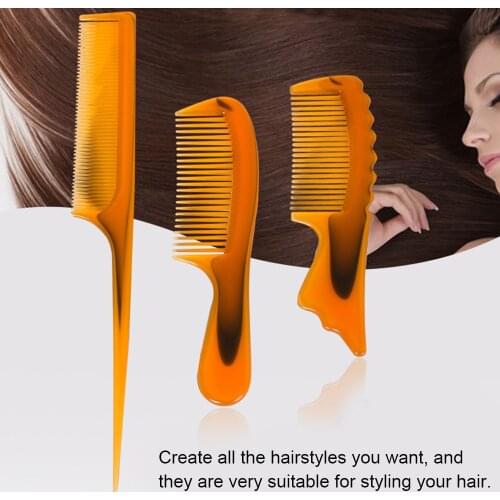 Hair Comb Kit Hair Detangler Barber Styling Comb Set Hair Cutting Comb Set Anti-static Stylists Comb Clip Set for Women Men