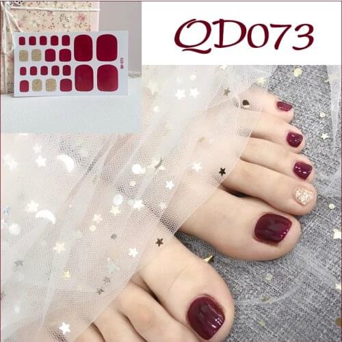 1Sheet Beauty Fresh Toenail Stickers Korea Laser Feet Decoration Waterproof Tearable Toe Nail Sticker DIY Manicure Accessories