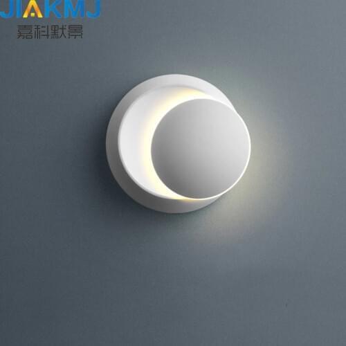 Nordic minimalist bedroom headlamp wall led creative living room restaurant stairs aisle circular adjustable luminaire