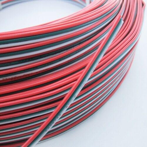 20M 3pin PVC insulated Wired wire, 22awg Tinned Copper Electric Cable For LED strip connecting