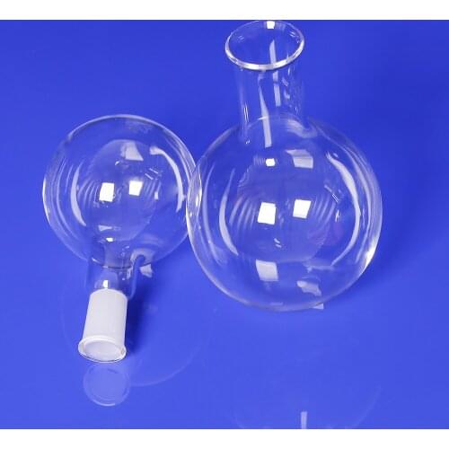 Transparent Round Bottom Quartz Glass Heating Flask with Grind Mouth From China