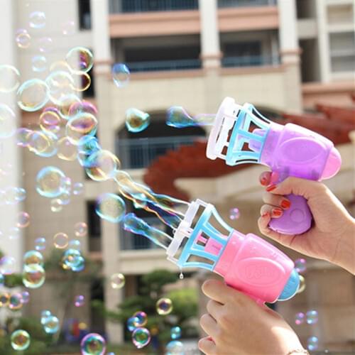 3IN1 Bubble Blower Fan Machine Soap Water Bubble Gun Summer Outdoor Kids Toy Gift