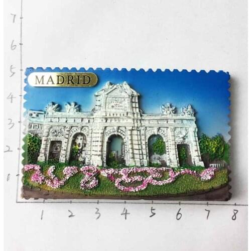 QIQIPP Creative crafts refrigerator magnets for three-dimensional scenic tourist souvenirs in Madrid, Spain