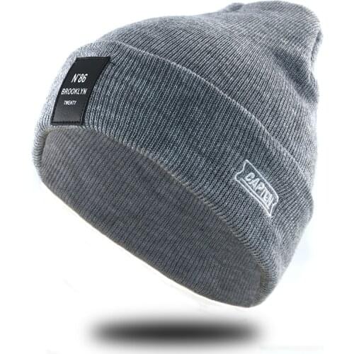 New BROOKLYN beanie hat for men women cotton soft fashion winter hats with label N86 knitted beanies hip hop ski cap warm