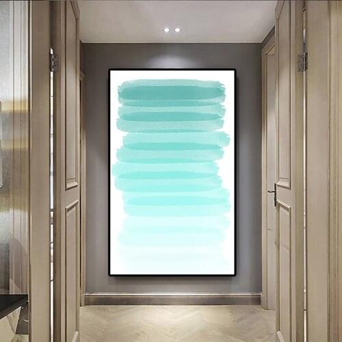 Modern Sample Art Sky Navy Pure Blue Graffiti Posters Prints On Canvas Wall Art Pictures For Bedroom Mural Tableau Deco