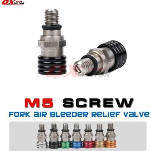 Universal M5 Screw Front Fork Air Bleeder Relief Valve For CR CRF YZ YZF WRF KX KXF RMZ 85 125 250 450 MX Motocross Enduro