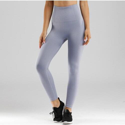 Spring And Summer Womens High-Waist Tight-Fitting Fitness Sweatpants Plus Cotton Yoga Pants Seamless Yoga Wear Women