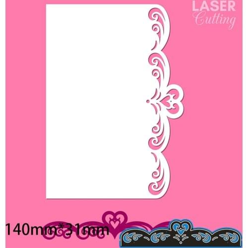 Cutting Dies Heart Lace Metal and Stamps Stencil for DIY Scrapbooking Photo Album Embossing Paper Card 140*31mm