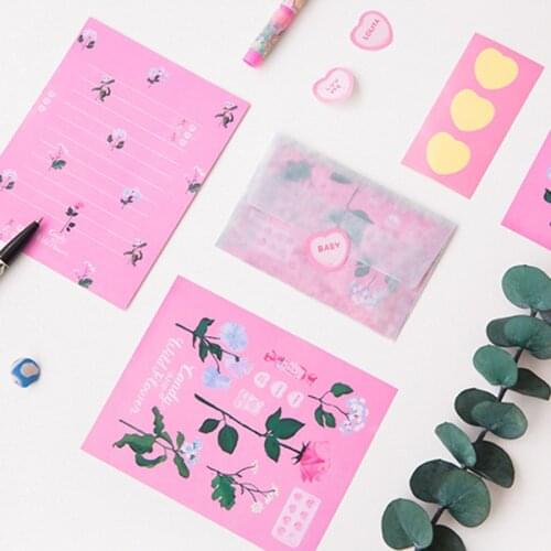 12pcs/set Paper Envelopes Invitations With Rose is lovely and sweet Envelope Set Presente