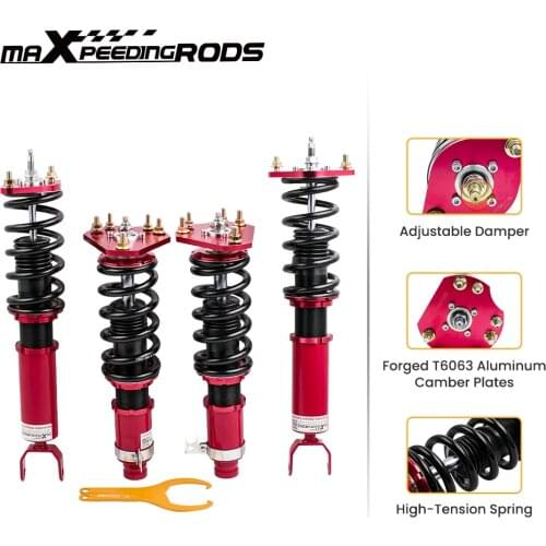24 Ways adjustable damperShock Absorbert Strut Coilovers Spring 4PCS Coilovers kit for Honda Prelude 1992-2001